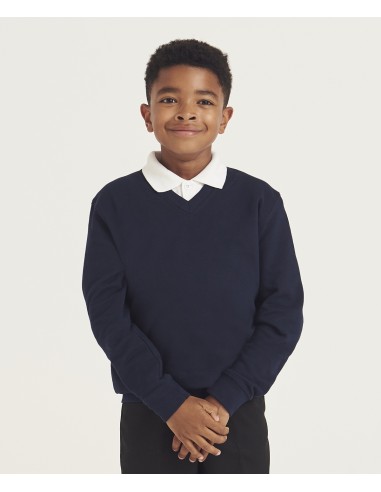 A-AC003J-Sweat-shirt à col en V pour enfants Academy